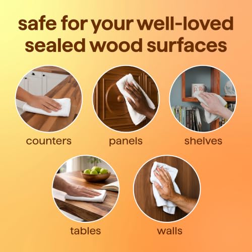 Method Daily Wood Cleaner Almond 28 Fl Oz Pack of 8 - Safe Sealed Wood Surface Cleaner