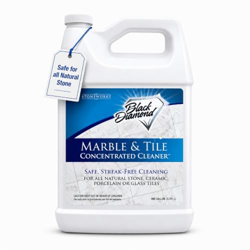 Black Diamond Stoneworks Marble & Tile Floor Cleaner 128 Fl Oz - No-Rinse Concentrate for Natural Stone
