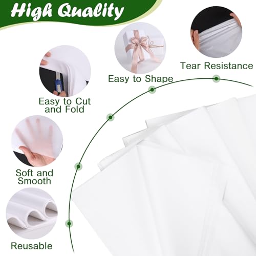 TUXIYA 400 Pcs White Tissue Paper 14x20 for Gift Wrapping Bulk Pack