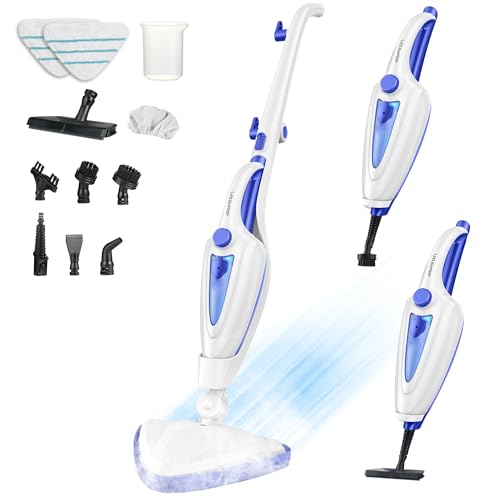 Aspiron 12-in-1 Aquamarine Steam Mop 1500W Detachable Handheld Floor Cleaner