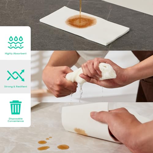JOLLY PARTY 420 Pack Disposable Hand Towels - Soft & Absorbent Guest Towels for Bathroom & Events