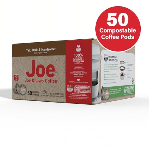 Dark Roast Coffee Pods - Compostable, 50 Count, Universal Compatibility