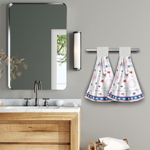 Giwawa America Flag Kitchen Hanging Towels Set of 2 Memorial Day