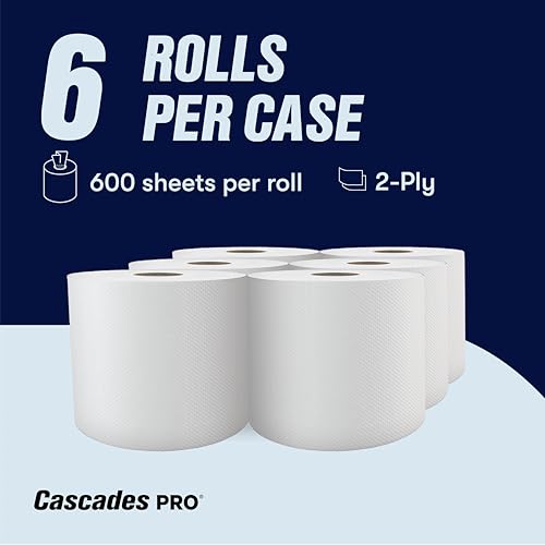Cascades PRO Select Centerpull Paper Towels 600 Sheets White - Absorbent & Eco-Friendly