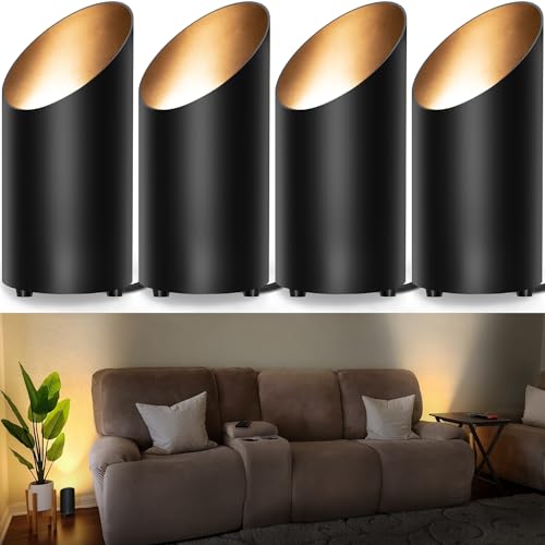 SUNVIE Black 5W Indoor Uplights for Home & Plants, 4 Pack