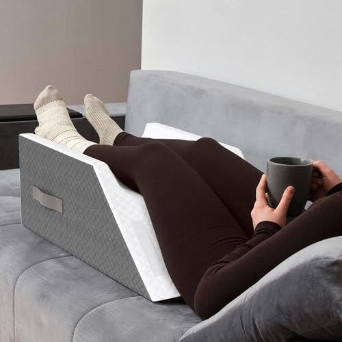 Kölbs Double Leg Elevation Pillow for Post Surgery Support with Jacquard Cover