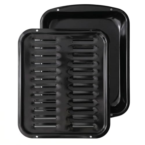 CULINARIN Black Nonstick Broiler Pan with Rack 16.75" x 13" for Oven