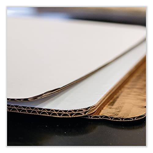 19 x 14 White Corrugated Cake Pad - Greaseproof Single Wall Cake Base, Case of 50