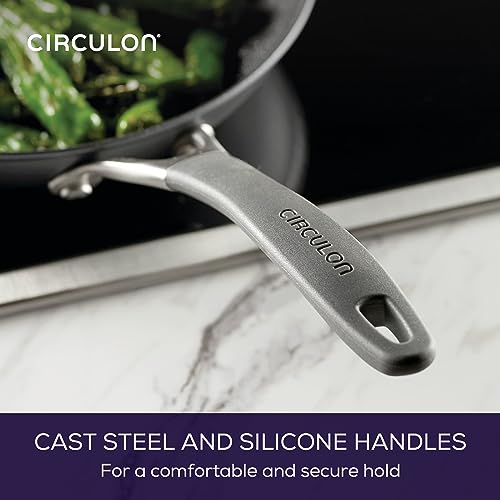 Nonstick Frying Pan Set - 8.5 Inch & 10 Inch Skillet Set - Graphite