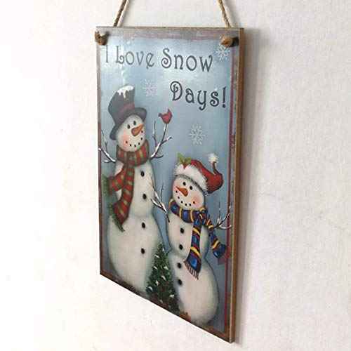 BinaryABC Christmas Wooden Sign Plaque Door Wall Hanging Decorations