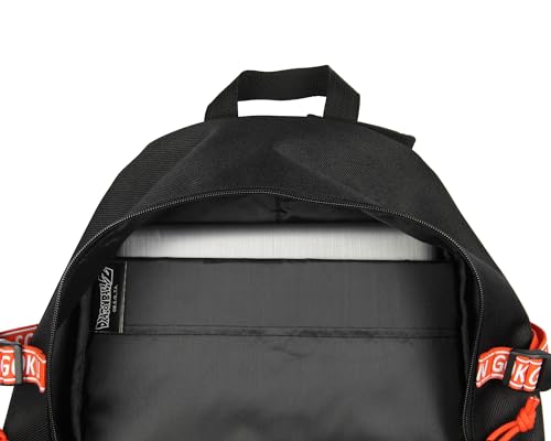 Dragon Ball Z Travel Backpack with Kanji Symbols - Padded Tech Pocket & Multiple Storage