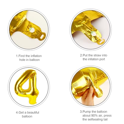 7 Balloon Gold Number, 17th Birthday Decorations For boys And Girls, 40 Inch Big Balloons for 7, 17, 27, 70 Birthday, Wedding Anniversary, Christmas, New Year, Halloween Party Decoration