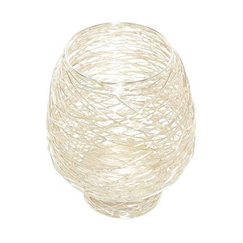 CosmoLiving by Cosmopolitan Metal Indoor Outdoor Candle Lantern Tealight Decorative Lantern Candle Holder, Set of 2 Lantern 13", 10"H, Gold