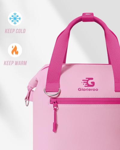GLORIEROO Pastel Lunch Box Bag Women - Soft Cooler