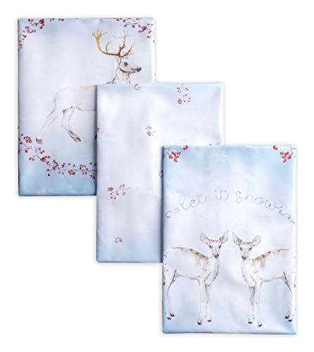 Maison d'Hermine Fairy Tale Forest Kitchen Towels Set of 3 - 100% Cotton, 27.5" x 20"