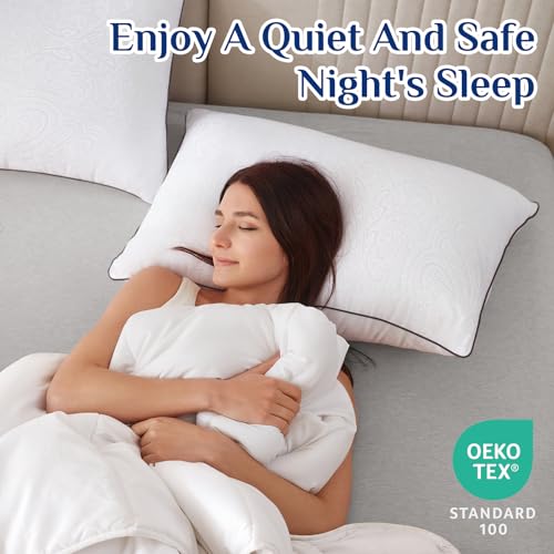JOLLYVOGUE Standard Size Set of 6 Medium Firm Cooling Pillows - Hotel Collection