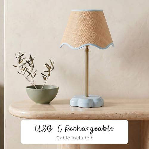 Pooky Primrose BlueSky Rechargeable Cordless Table Lamp - 17H, Modern Design
