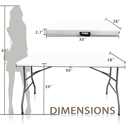 CAMP SOLUTIONS 5FT Folding Table - Portable, Versatile, Space-Saving