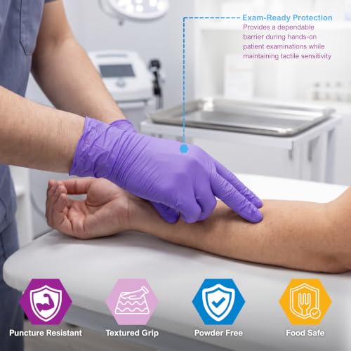 MedPride Powder-Free Nitrile Exam Gloves - Medium, Case of 1000