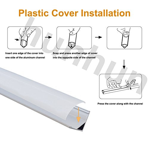 Silver LED Aluminum Channel System 10-Pack 6.6ft for Strip Light Installation