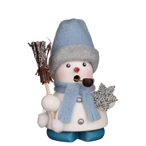 German Christian Ulbricht Snowman Incense Smoker - Handcrafted Erzgebirge Decor