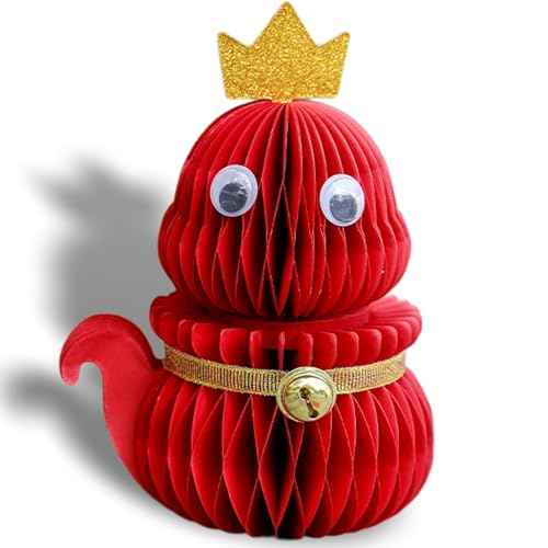 Chinese New Year Decorations 2025 Year of The Snake, Honeycomb Centerpiece Table Decor, Lunar New Year Decorations 2025 Party Favors Snake Decor, Fun Snake Ornament, 6 Inch