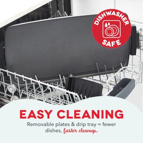 DASH Deluxe Electric Griddle Black - Removable Nonstick Plate, 20x10.5 Inch