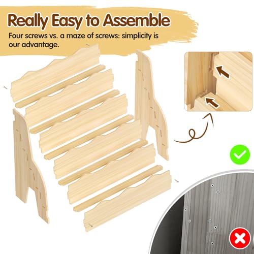 Chuiendi 5-Tier Kids Wooden Bookcase - 31.5" Montessori Front-Facing Organizer