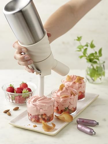 Mini Whipped Cream Dispenser Ivory 1/2 Pint for Desserts & Toppings