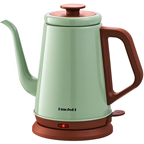 DmofwHi Green 1.0L Stainless Steel Electric Gooseneck Kettle for Pour Over Coffee & Tea