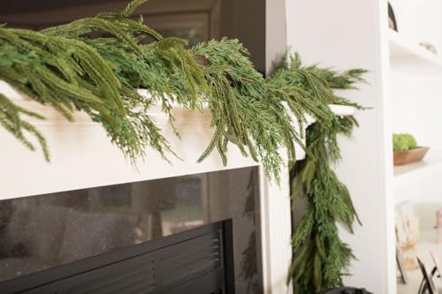 9ft Lavish Mixed Garland: Norfolk Pine, Juniper & Cypress — Graylee James