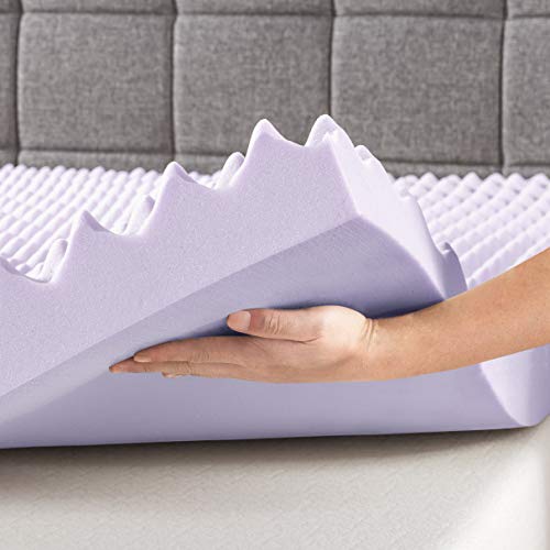 Twin XL 3-Inch Egg Crate Memory Foam Mattress Topper with Lavender Infusion