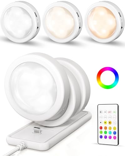EZVALO 6-Pack Under Cabinet Lighting with Charging Station,