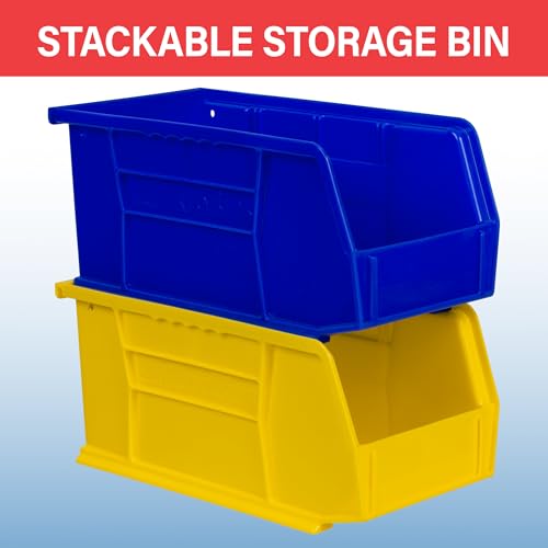 Multi-Purpose Plastic Storage Bins - 11x5x5 Inches, Clear, 12-Pack - Stackable Organization