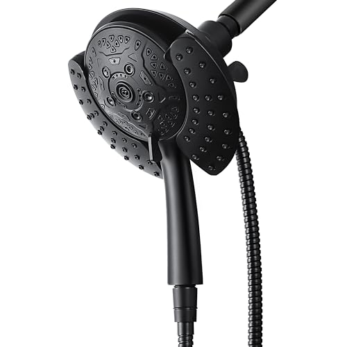 2-in-1 Shower Head with Handheld Combo - High Pressure Black, 2.5 GPM