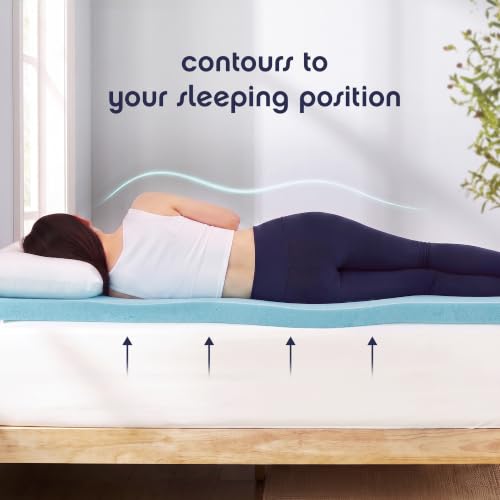 Full 2-Inch Ventilated Gel Memory Foam Mattress Topper - Cooling & Support