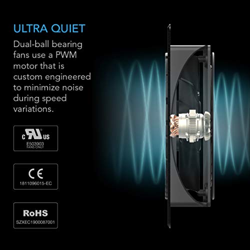 AC Infinity AIRPLATE S3 6-Inch Quiet Cabinet Cooling Fan with Speed Controller