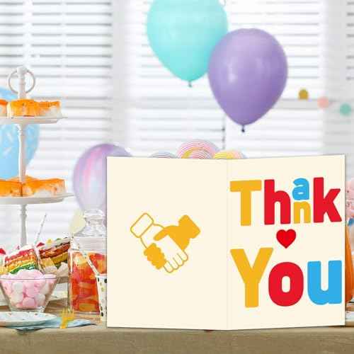 Jumbo Greeting Card with Envelope Giant Thank You Card Big Thank You Greeting Card Appreciation Huge Gratitude Card for Classroom Teacher New Year Christmas Birthday Gift Large 14 x 22 Inch