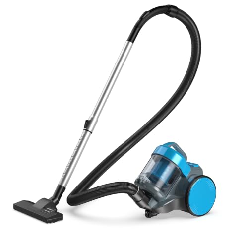 Canister Vacuum Cleaner 16Kpa Suction Corded Home Floor Cleaner - Blue, 13.2"x9.45"x11.8"