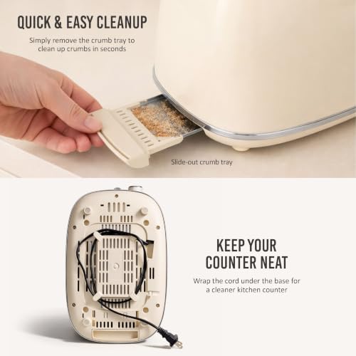 Nostalgia Classic Retro 2-Slice Toaster- Vintage Design- Enamel