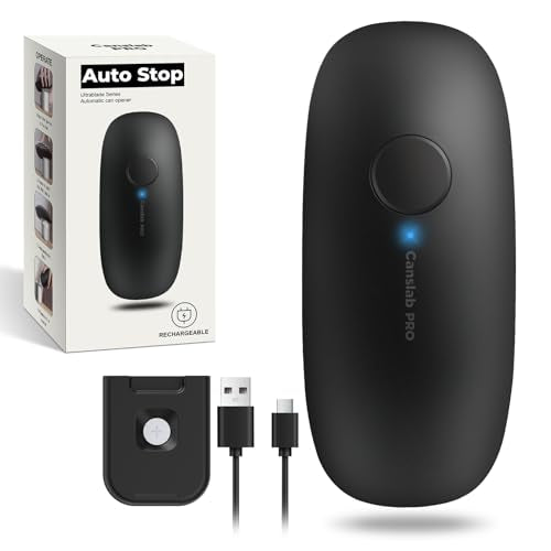 Canslab Ultrablade PRO Electric Can Opener Black USB Rechargeable Auto Stop