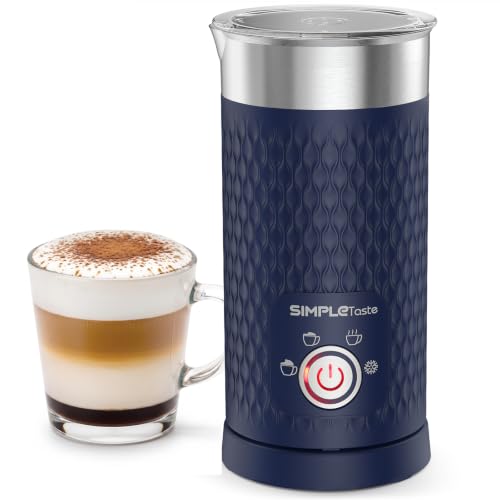 SIMPLETASTE 4-in-1 Electric Milk Frother & Steamer - Navy