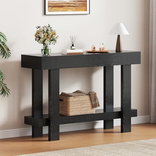 Viroformo Black Narrow Farmhouse Console Table - 47.2" Entryway Sofa Table
