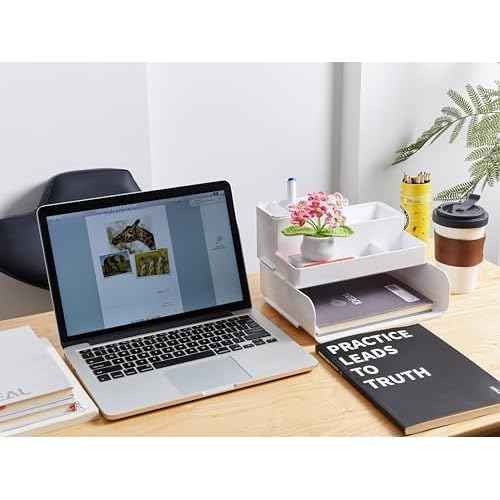 Crochet Flowers Pink Handmade Knitted Potted Flower Plants for Women Coworkers Birthday Anniversary Thanksgiving Christmas Cute Decor for Desk Home Office Accessories Decorations