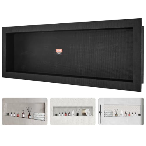 VEVOR Shower Niche Ready for Tile 16" x 50", Single Shelf Organizer,