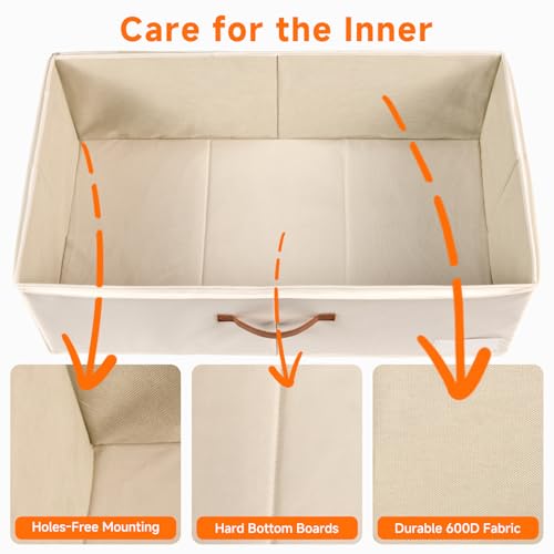 KitHero White 10.5-Inch Underbed Storage Bin Set with Wheels & Clear Lid