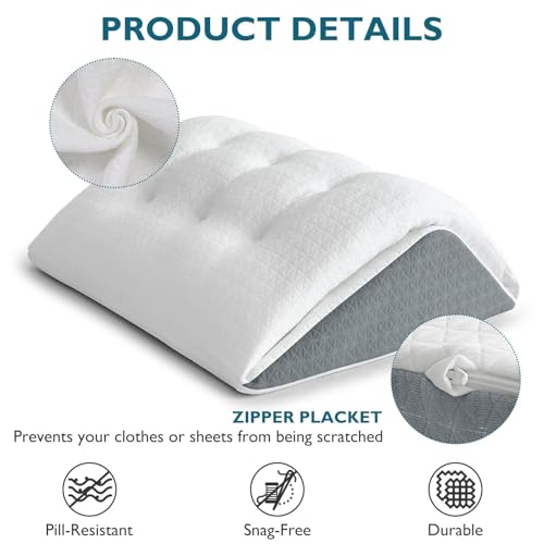 Shinnwa 23.5 x 18.8 x 8 Inch Convertible Knee Pillow with Dual-Layer Memory Foam for Back Pain Relief