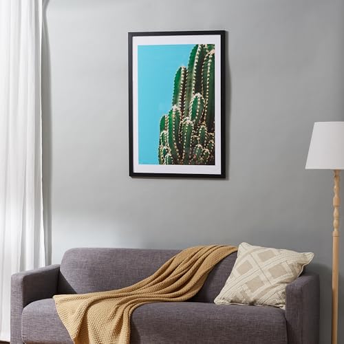 Rectangular Wood Poster Frame 24x36 Inches Black - Sturdy Artwork Display
