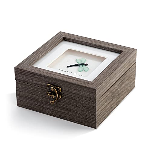 Sharon Nowlan Green Dragonfly Decorative Keepsake Box 6 x 3 in