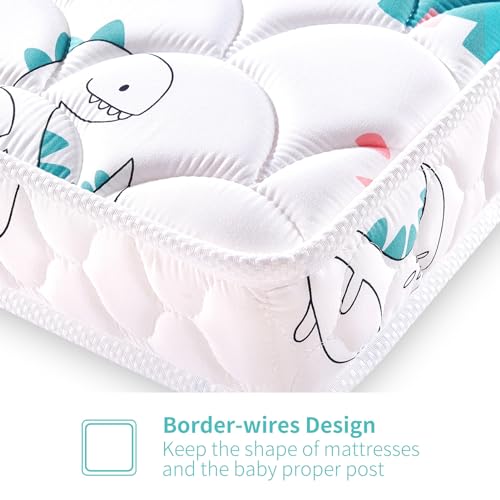 Letmxiu 5-Inch Hypoallergenic Crib & Toddler Mattress - Dinosaur Party Variant